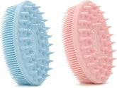 Upgrade 2 in 1 Bath and Shampoo Brush, Silicone Body Scrubber for Use in Shower, Exfoliating Body Brush / amz